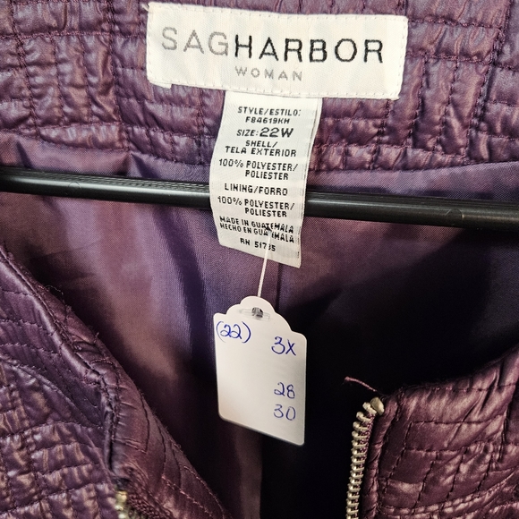 Sag Harbor 3x full zip quilted jacket - Picture 2 of 3